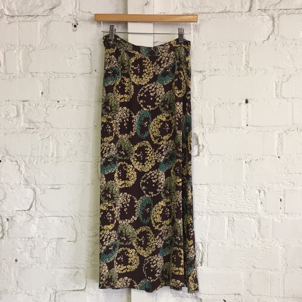 Free People Fall Floral Tea Length Skirt